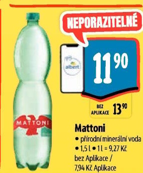 Přírodní voda Mattoni