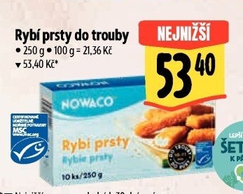 Rybí prsty předsmažené mražené Nowaco