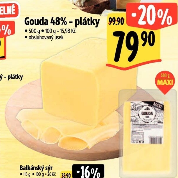 Sýr Gouda 48% Albert