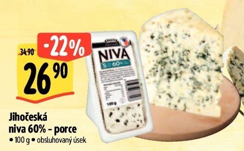 Sýr Niva Jihočeská 60% Madeta