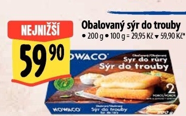 Sýr obalovaný do trouby mražený Nowaco