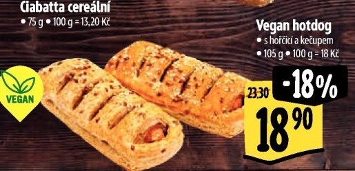 Taštička vegan hot dog