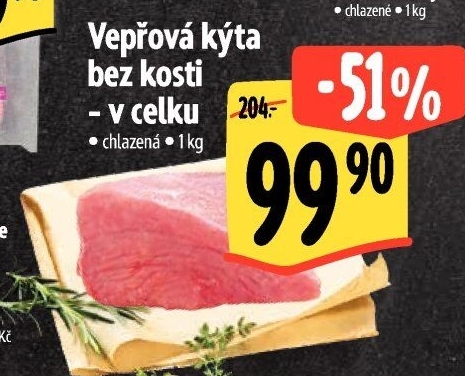 Vepřová kýta bez kosti