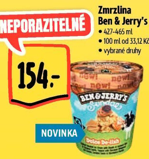 Zmrzlina v kelímku Ben&amp