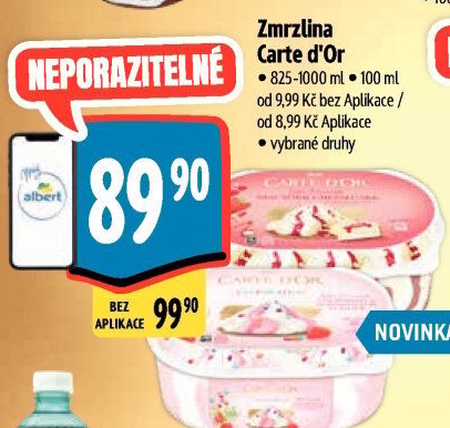 Zmrzlina ve vaničce Carte D'