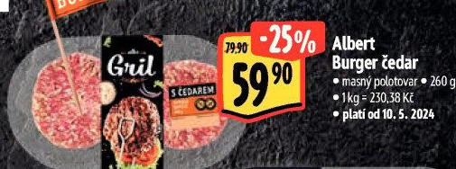 Hovězí burger s čedarem Albert Gril