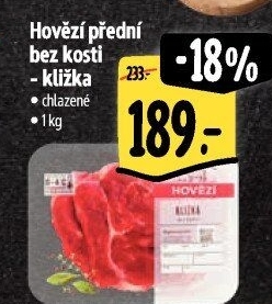 Hovězí přední bez kosti - kližka Albert