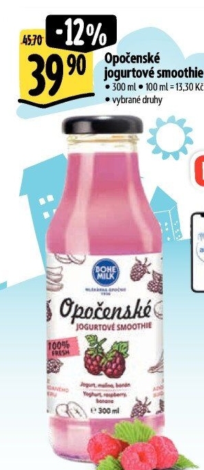 Jogurtové smoothie Opočenské Bohemilk