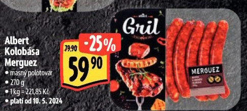 Klobása Merguez Albert Gril