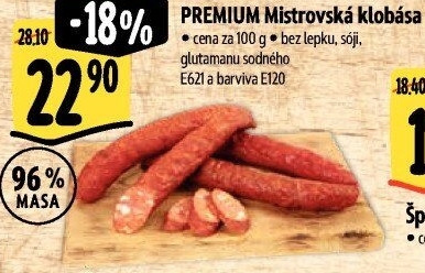 Klobása mistrovská Premium