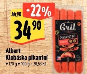 Klobása pikantní Albert Gril