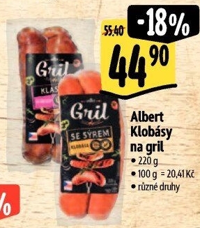 Klobásy na gril Albert Gril