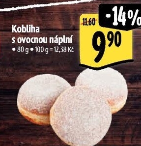 Kobliha s ovocnou náplní