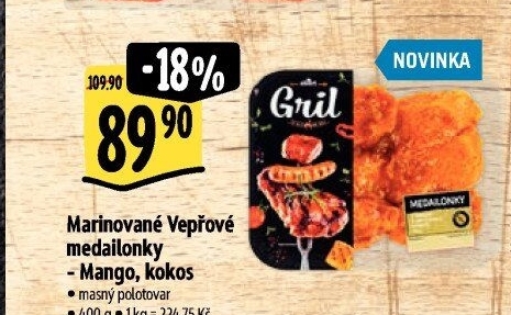 Marinované vepřové medailonky Albert Gril