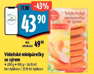 Minipárečky vídeňské se sýrem Ponnath