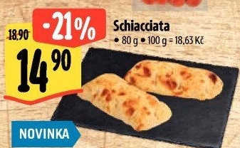 Pečivo italské Schiacciatina