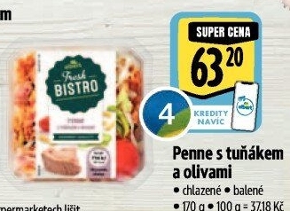 Penne s tuňákem a olivami Albert Fresh Bistro