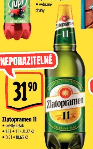 Pivo světlý ležák 11° Zlatopramen