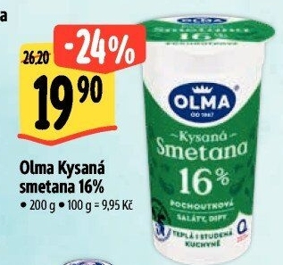 Smetana zakysaná Olma 16%