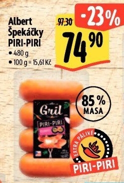 Špekáčky Piri-Piri Albert Gril