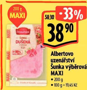 Šunka výběrová dušená Albertovo uzenářství