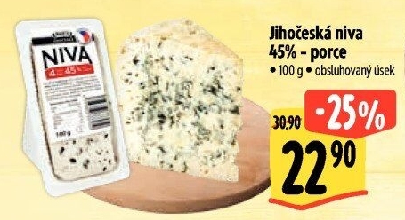 Sýr Niva Jihočeská 45% Madeta
