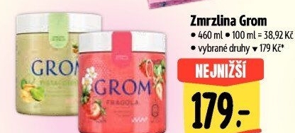 Zmrzlina v kelímku Grom