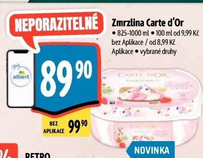Zmrzlina ve vaničce Carte D'