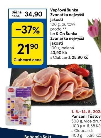 Vepřová šunka Zvonařka nejvyšší jakosti