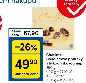 Bonboniéra pralinky Charlotte