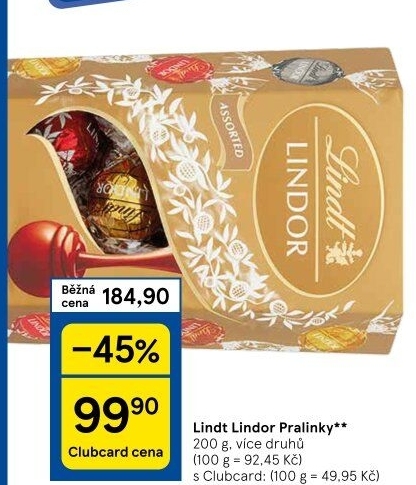 Bonboniéra Pralinky Lindor Lindt
