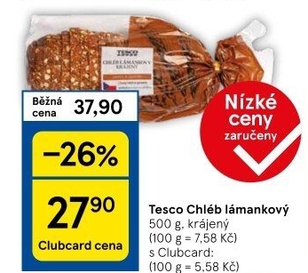 Chléb lámankový Tesco