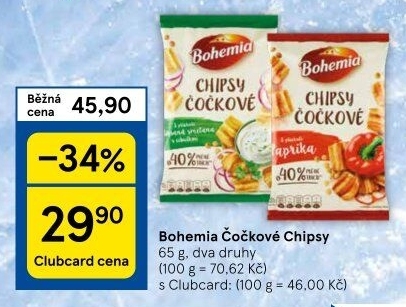 Čočkové chipsy Bohemia Chips
