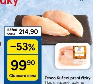 Kuřecí prsní řízky Tesco