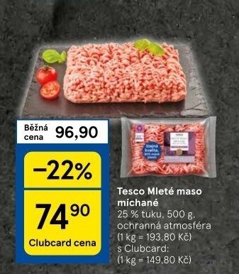 Mleté maso mix Tesco