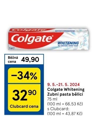 Pasta na zuby Whitening Colgate