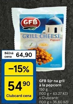 Sýr grilovací á la popcorn GFB