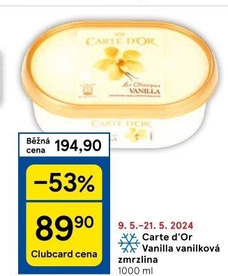 Zmrzlina ve vaničce Carte D'