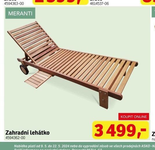 Zahradní lehátko