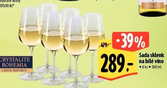 Sklenice na bílé víno Crystalite Bohemia