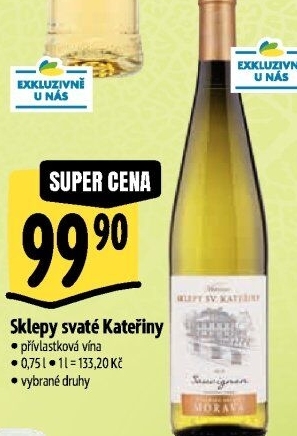 Vína Sklepy svaté Kateřiny - přívlastková