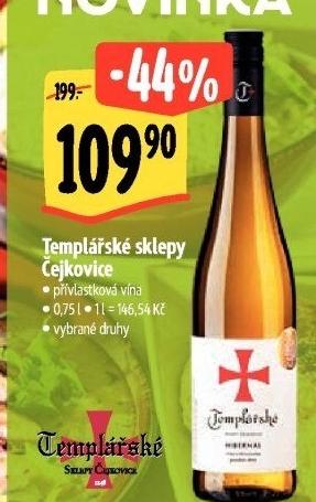 Vína Templářské sklepy Čejkovice - přívlastková