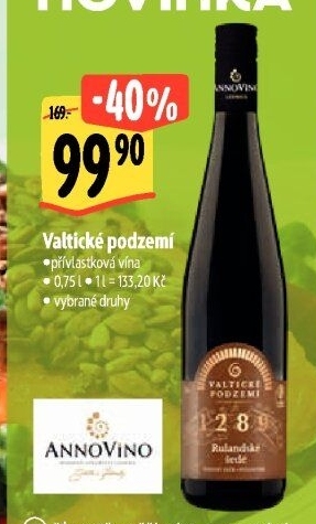 Vína Valtické podzemí - přívlastková