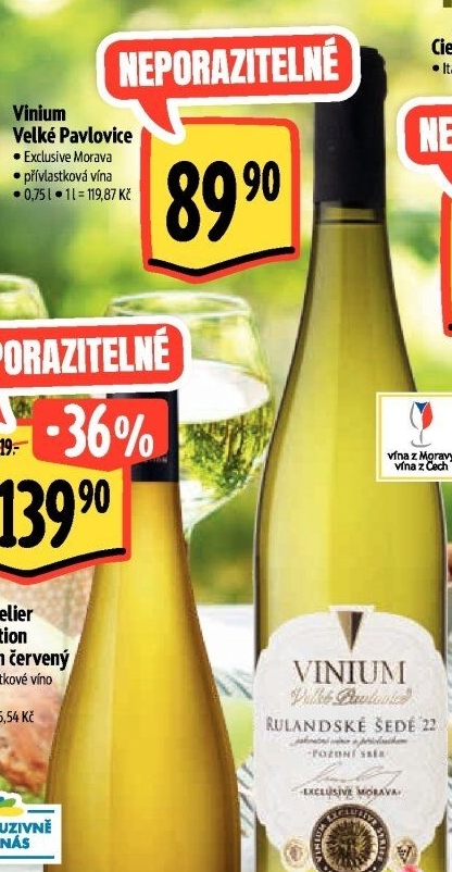 Vína Vinium Exclusive Morava Velké Pavlovice - přívlastková