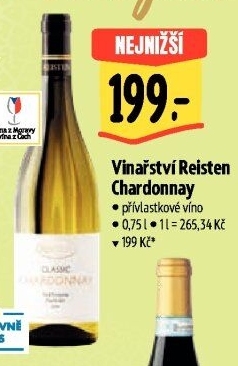 Víno Chardonnay Vinařství Reisten - přívlastkové