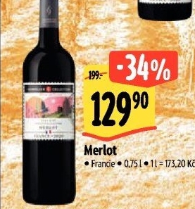 Víno Merlot Sommelier Collection