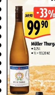 Víno Müller Thurgau Sommelier Collection