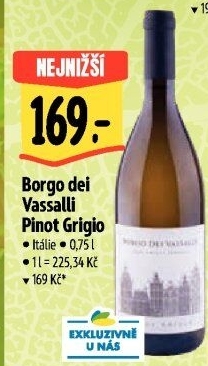 Víno Pinot Grigio Borgo dei Vassalli