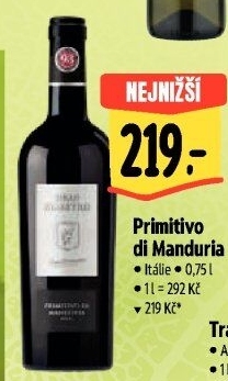 Víno Primitivo di Manduria Gran Maestro