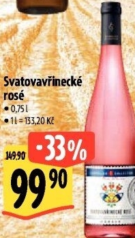 Víno Svatovavřinecké Rosé Sommelier Collection